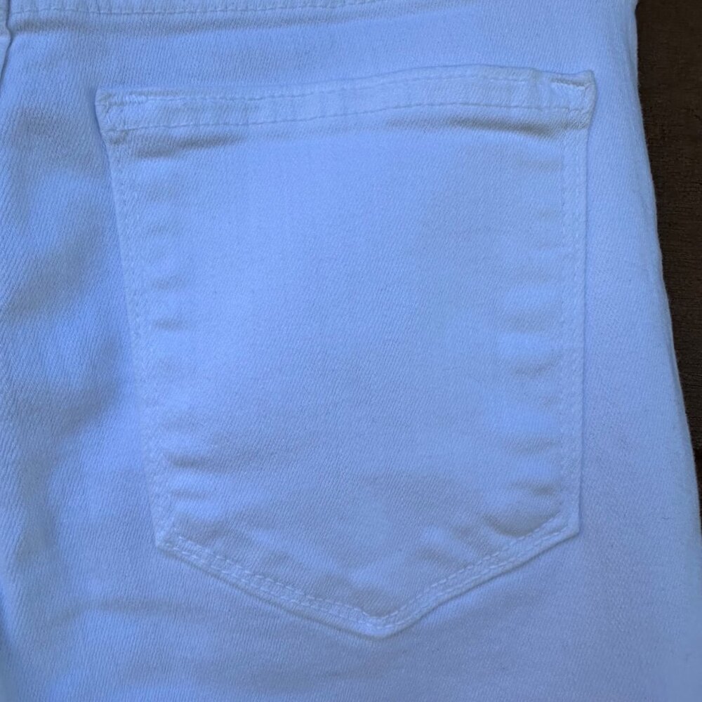 Just Black Denim White Frayed Hem Womens Jeans Size 25 Made In USA - Picture 13 of 13